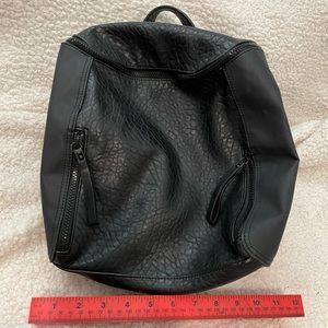 Pebbled leather backpack